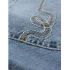 Jeans Ies blast gamba medio-larga vita alta cotone con tascone color jeans