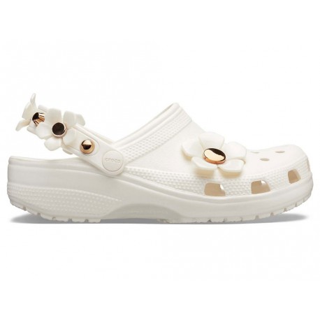 Sandalo Crocs Classic Blooms Clog donna bianco