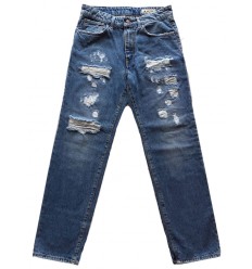 Derriere Jeans Biggie T163 Destroyed blu