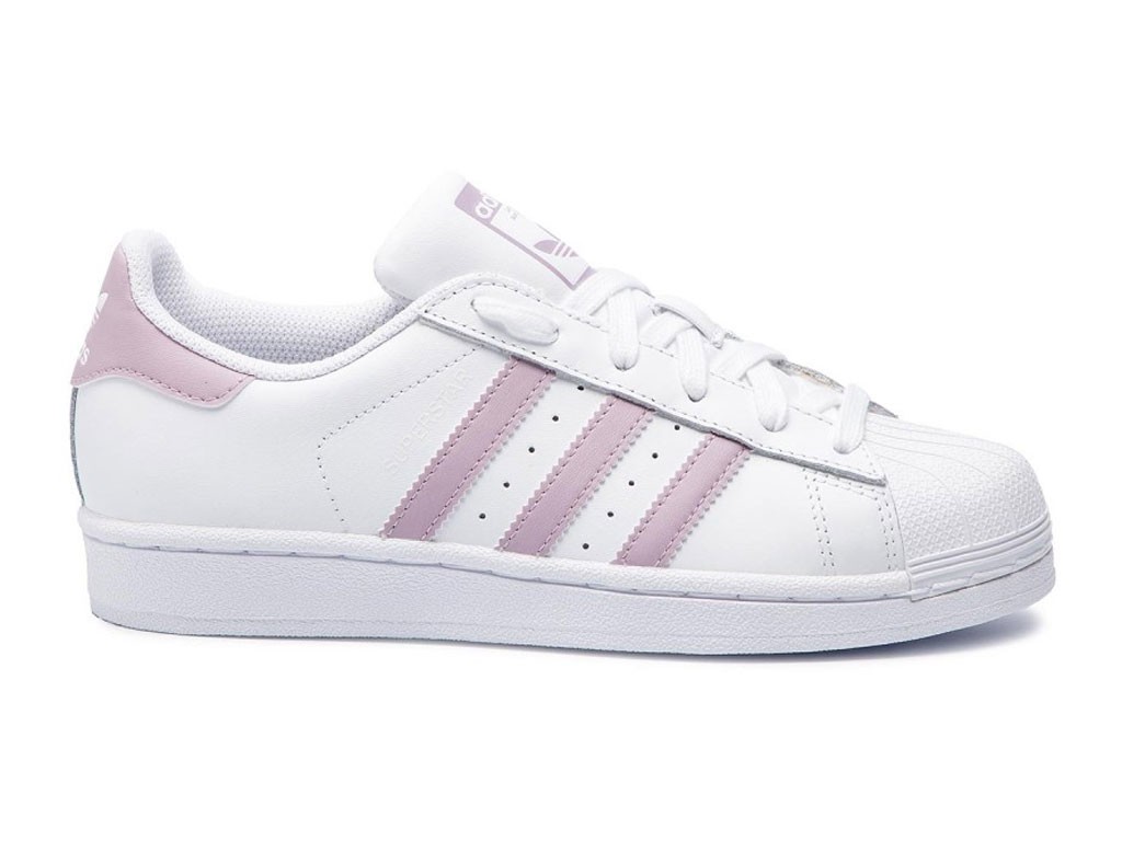 Scarpe Adidas Superstar W donna bianco rosa