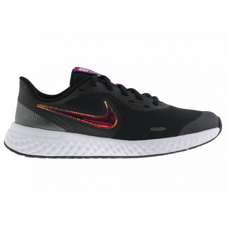 Nike Revolution 5 (GS) CW3263001 Scarpe Donna Running da Allenamento Grigio/Mulicolor
