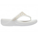 Crocs Monterey Shimmer Wedge Flip Women White