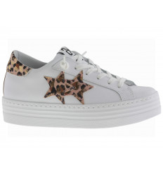 2Star Scarpe HS Low Bianco con Stelle Maculate