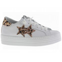 2Star Scarpe HS Low Bianco con Stelle Maculate