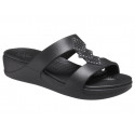 Crocs Monterey Shimmer Slip-On Wedge Flip W Black