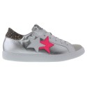 2Star Scarpe Low Ghiaccio con dettagli Fucsia Fluo e Maculato