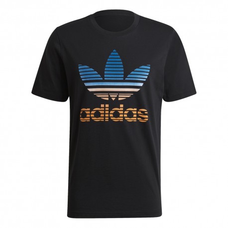 Adidas T-Shirt Trefoil Ombrè Nero