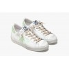 2Star Sneaker Low Bianco/Laminato-Glitter Verde